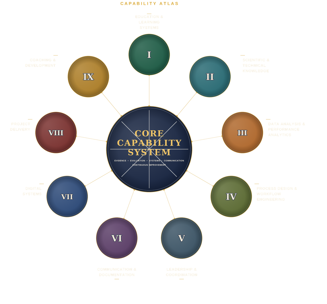 Capability Atlas showing workflow, systems and delivery capabilities
